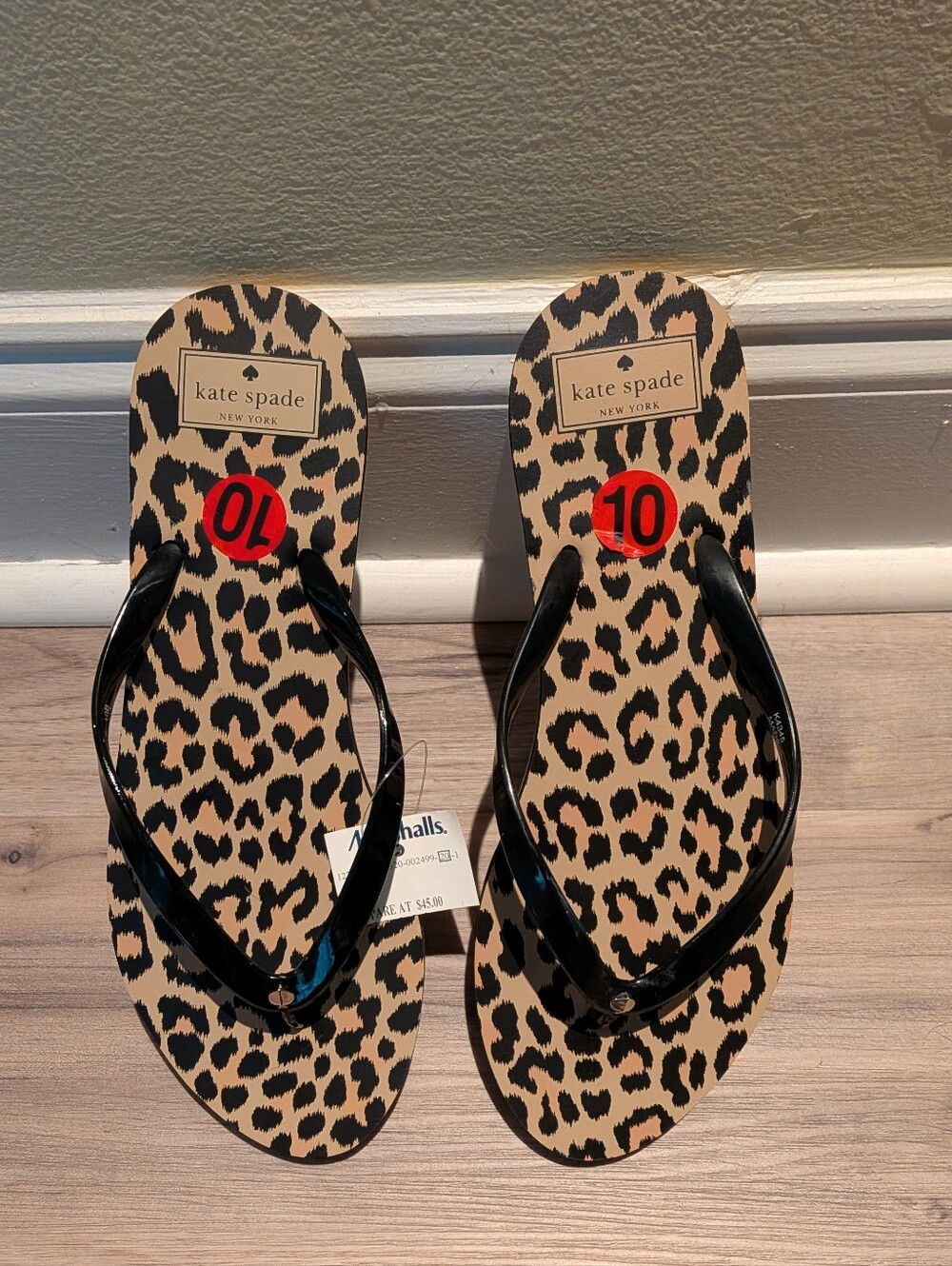NWT Kate Spade Leopard-Print Flip Flops
